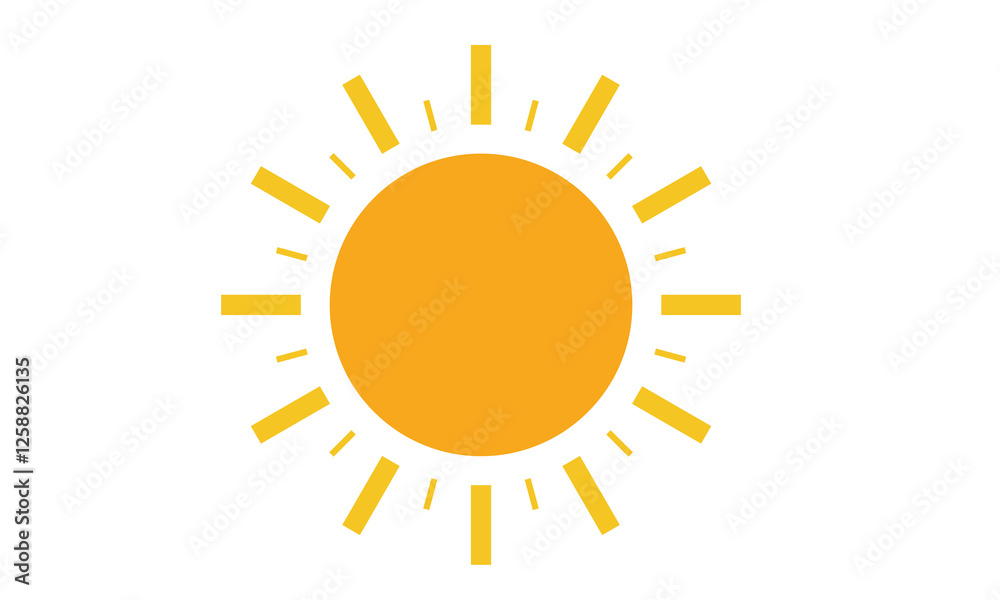 A simple vector sun icon.