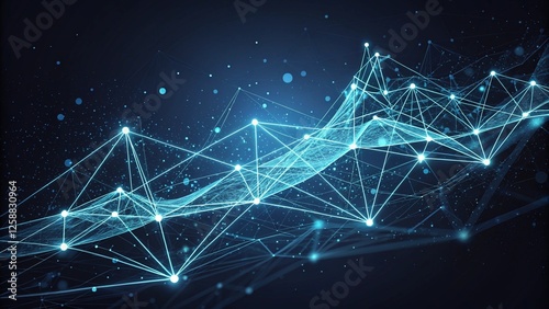 Futuristic Minimalist Digital Background with Abstract Glowing Network, Data Connections, and Technology Aesthetic