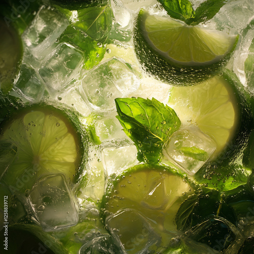Refreshing Lime and Mint Beverage