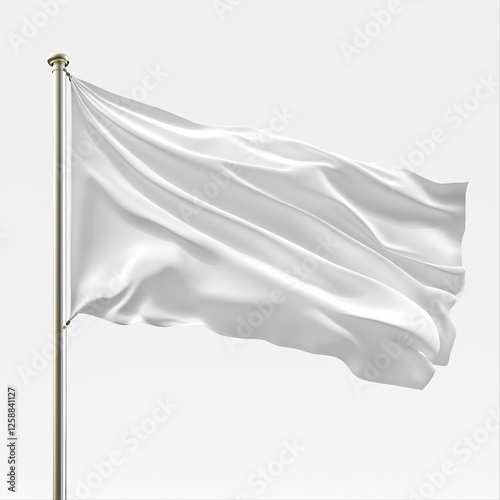 Flowing White Fabric