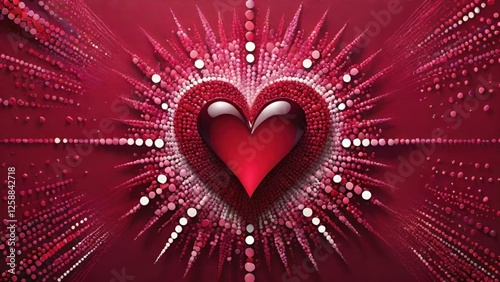 「パターンや背景、オリジナルギフトのモックアップ（グリーティングカード、チョコレートのパッケージ、ワインボトルのラベルなど）、そしてロマンチックなイラスト。」