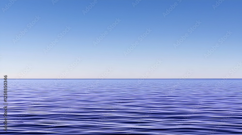 Fototapeta premium Abstract Blue Ocean Horizon