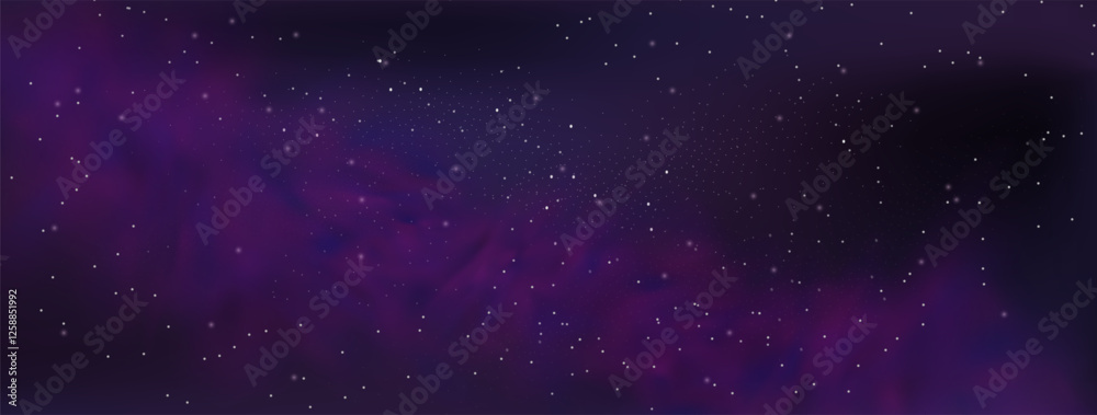 Fototapeta premium Starry night sky with astrological constellations. Space stars background.Space nebula and glittering stardust.
