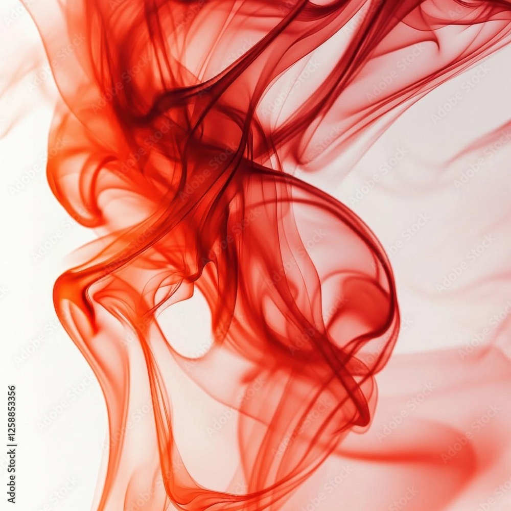 Fototapeta premium Fiery Abstract Smoke Texture with Bold Red Flames