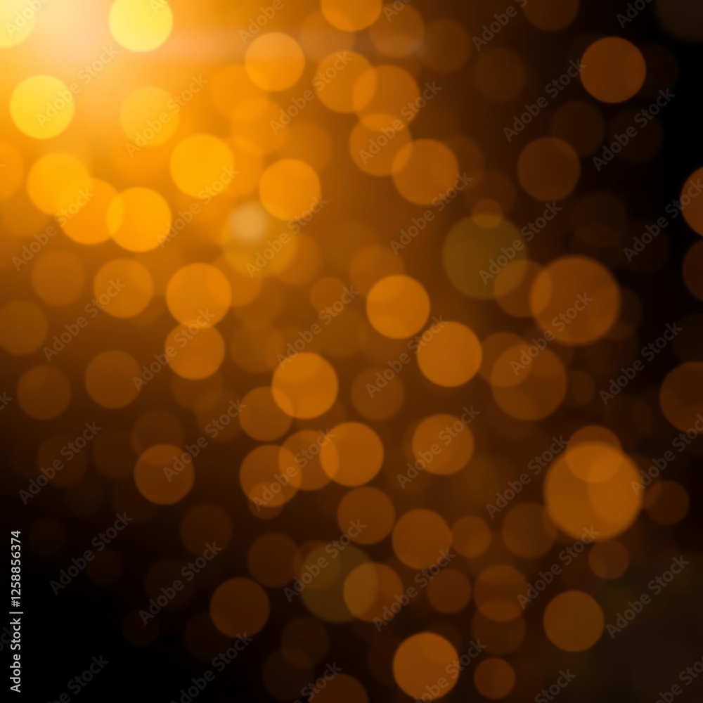 Obraz premium Golden bokeh on a dark background Bokeh light lights background bokeh abstract light bright effect shiny