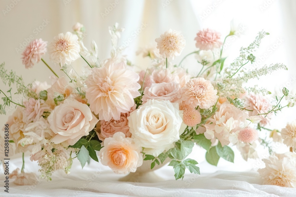 Fototapeta premium Heartfelt Mother's Day Floral Design with Copy Space for Versatile Marketing Materials