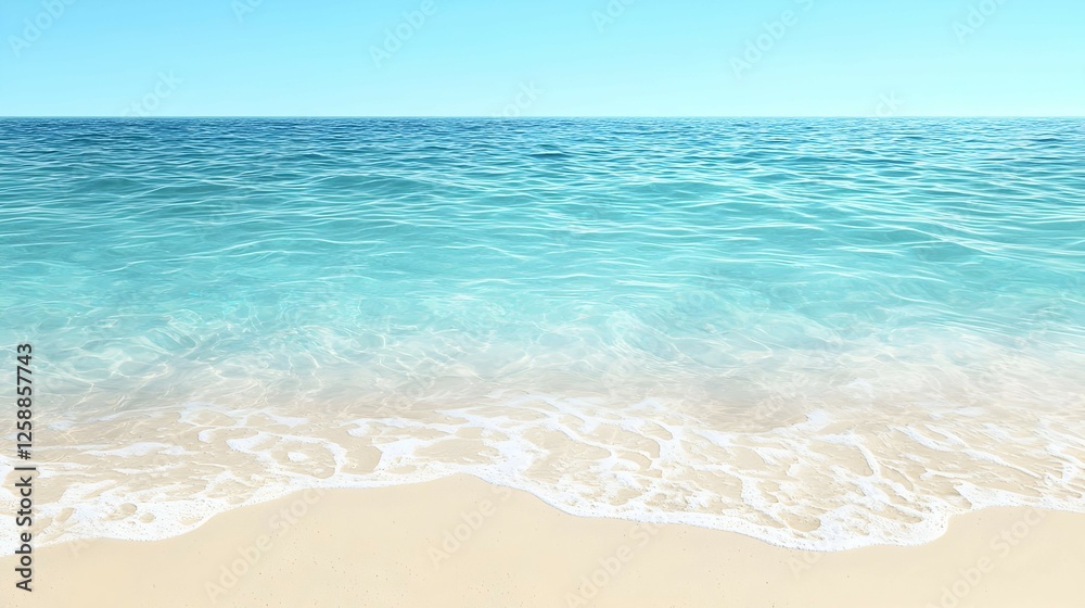 Serene Beach Scene with Turquoise Water and White Sand Serene Beach Scene with Turquoise Water and White Sand