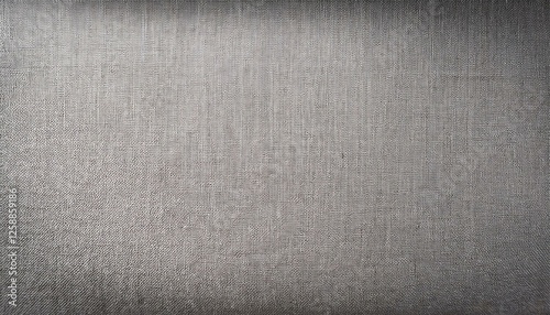 blank uncoated canvas or scrim for painting long and wide panoramic banner background from rough linen gray cloth or burlap