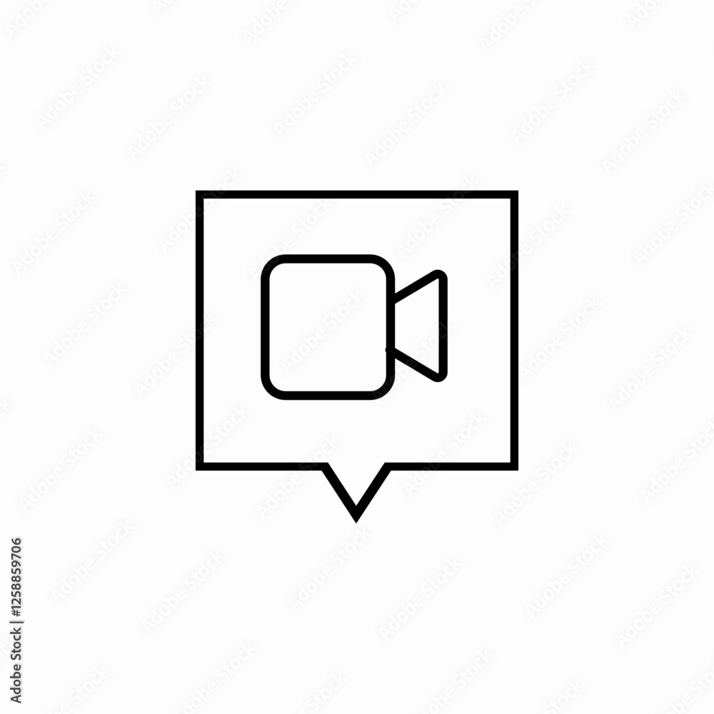 video capture message icon sign vector video capture message icon sign vector
