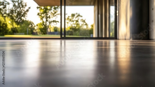 Modern Concrete Floor Surface with Natural View