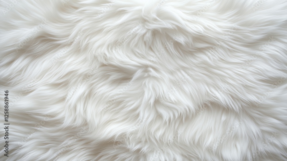 Soft and fluffy white fur texture for cozy home decor or fashion accent Soft and fluffy white fur texture for cozy home decor or fashion accent