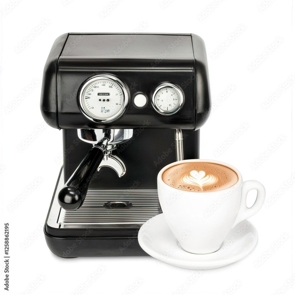 Modern Coffee Machine for Office Use with Cup of Coffee Modern Coffee Machine for Office Use with Cup of Coffee