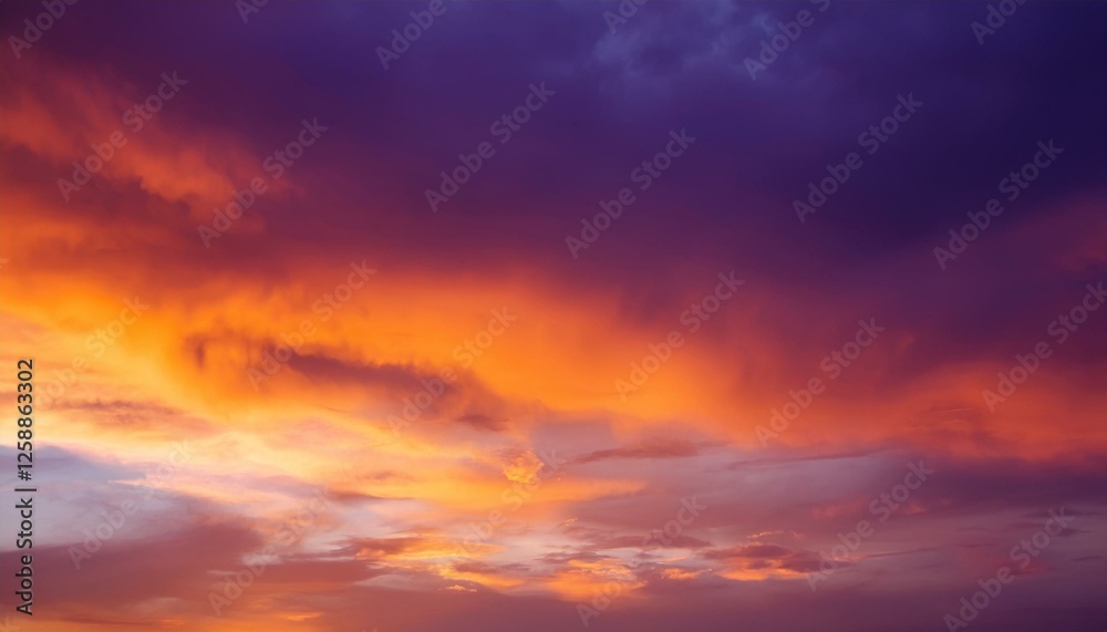 Fototapeta premium orange and purple background autumn or fall warm colors in blurred cloudy sky illustration sunrise or sunset with stormy cloud design abstract colorful background with blur texture