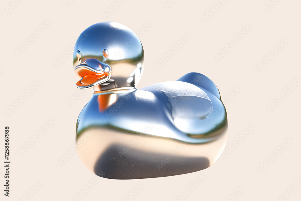 Fototapeta premium chrome rubber duck