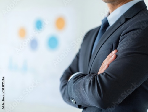 businessman in suit with arms crossed