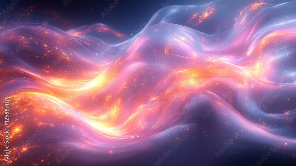 Fototapeta premium Abstract Colorful Waves with Bright Light and Fluid Motion Effects