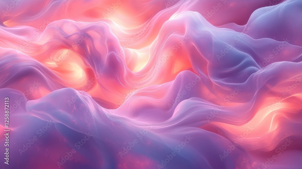Ethereal Waves of Colorful Light in Soft Flowing Motion Ethereal Waves of Colorful Light in Soft Flowing Motion