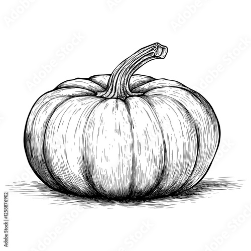 Pumpkin art drawing sketch vector