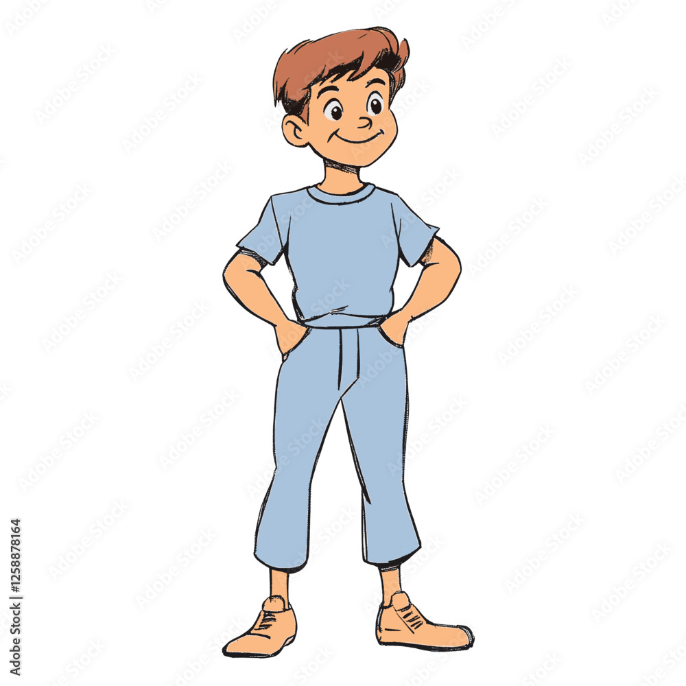 Boy illustration cartoon publication vector Boy illustration cartoon publication vector