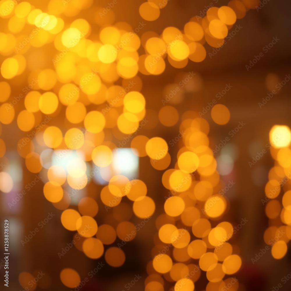 Fototapeta premium Golden bokeh holiday christmas background Bokeh light lights background bokeh abstract light bright effect shiny