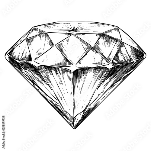 Diamond gemstone style black vector