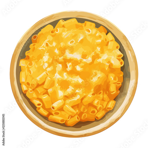 Mac and cheese pasta food delicious macaroni vector