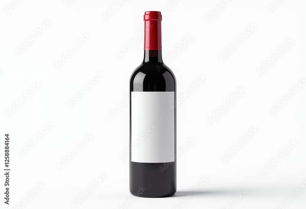 Isolated Bottle of Red Wine on White Background Perfect for Shots. A bottle of red wine with a blank label. Isolated Bottle of Red Wine on White Background Perfect for Shots. A bottle of red wine with a blank label.