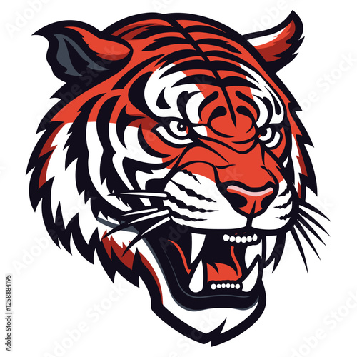 Wallpaper Mural Tiger head illustration animal tiger vector Torontodigital.ca