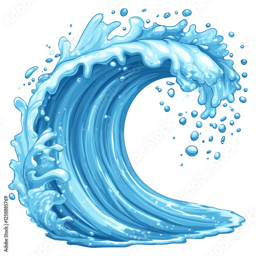 Water wave art illustration splash vector