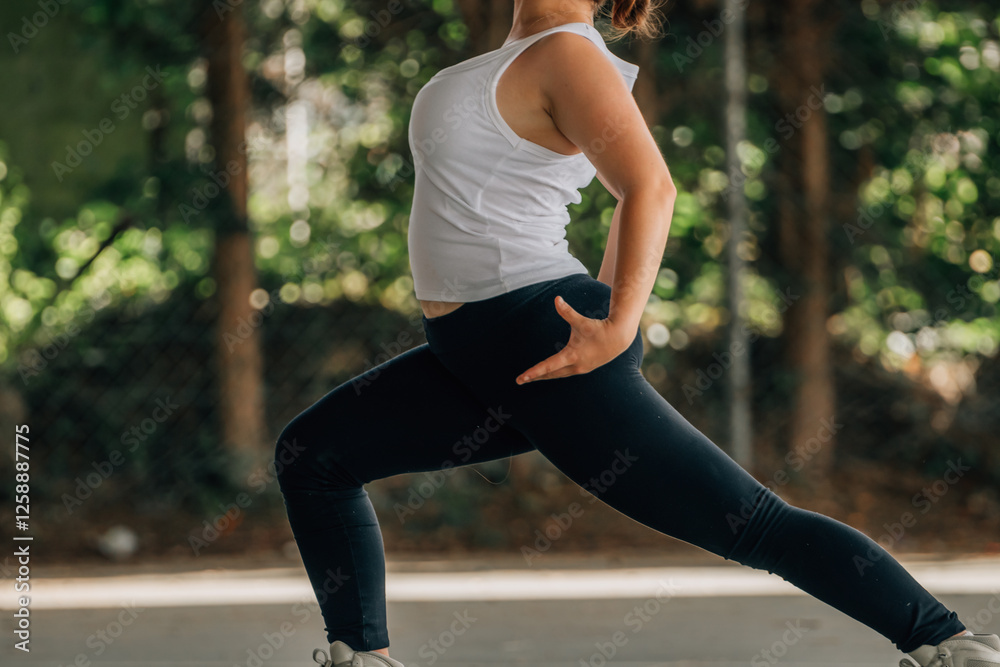 Fototapeta premium young woman doing sports outdoors