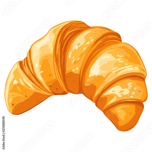Croissant illustration food breakfast vector