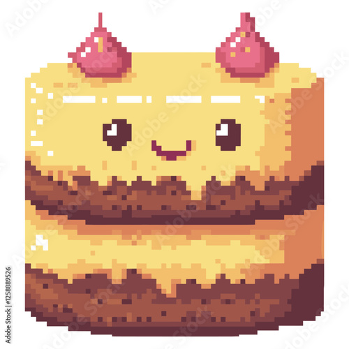 Cake illustration character dessert vector