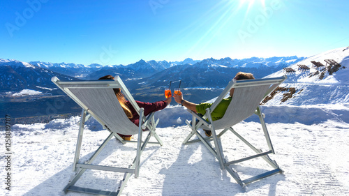 Canvas Print A beautiful sunny day in the mountains