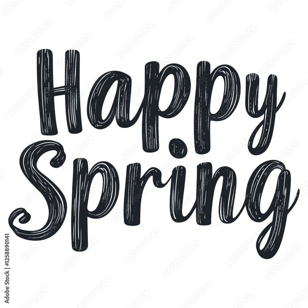 Typography spring happy happy spring vector Typography spring happy happy spring vector