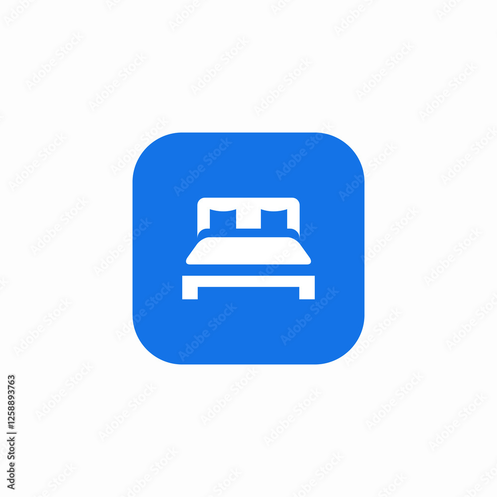 twin bedroom bed icon sign vector twin bedroom bed icon sign vector