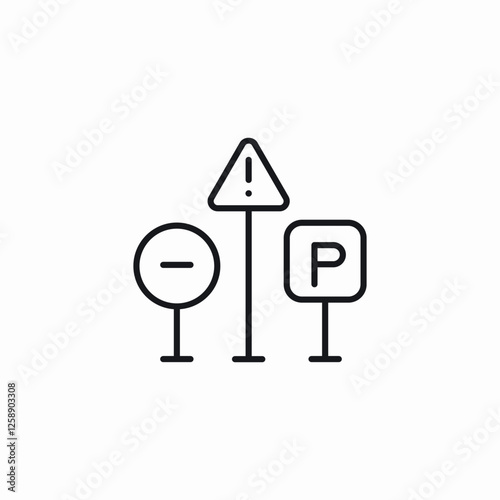 road notice icon sign vector