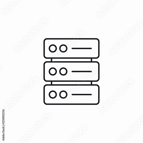 server stack icon sign vector