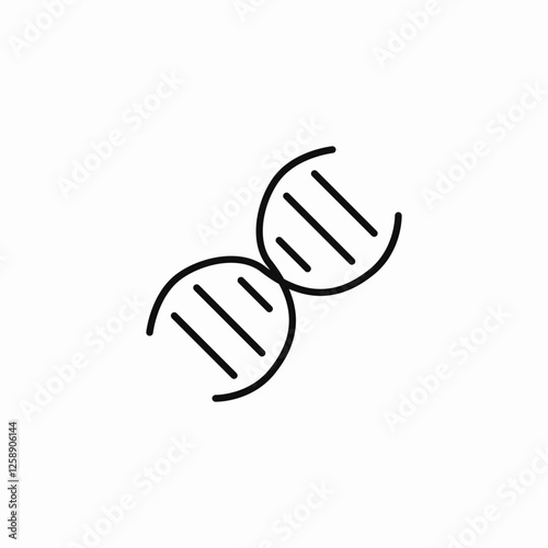 dna chain icon sign vector