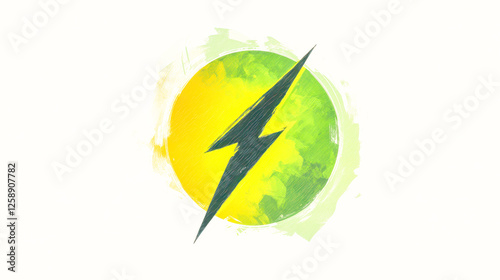 Vibrant electric symbol design showcasing dynamic energy and creativity with a modern twist photo