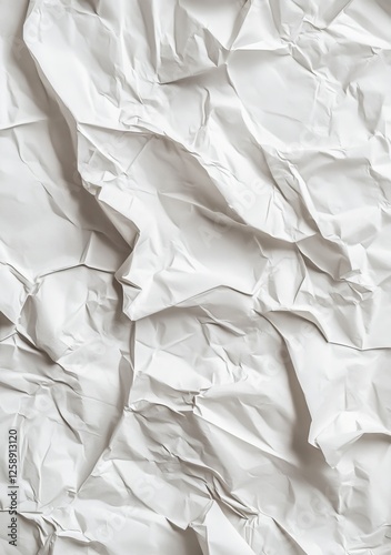 Crumpled white paper texture background design