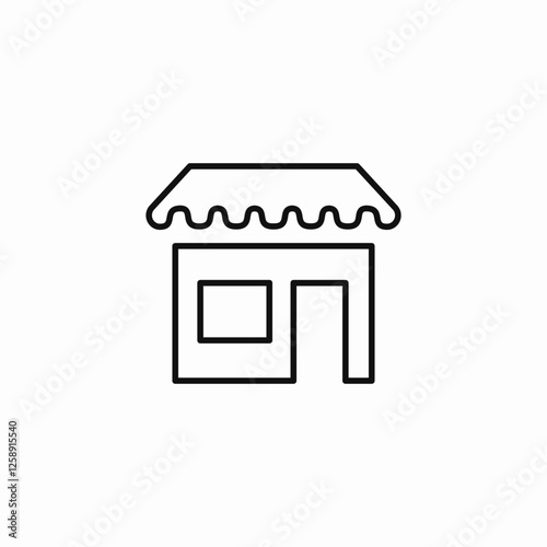 tent shop icon sign vector