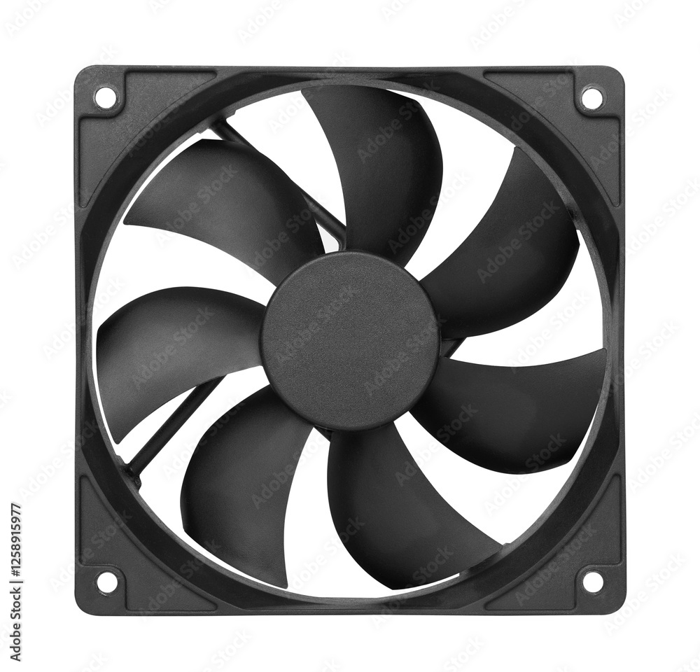 Cooler computer fan isolated on white Cooler computer fan isolated on white