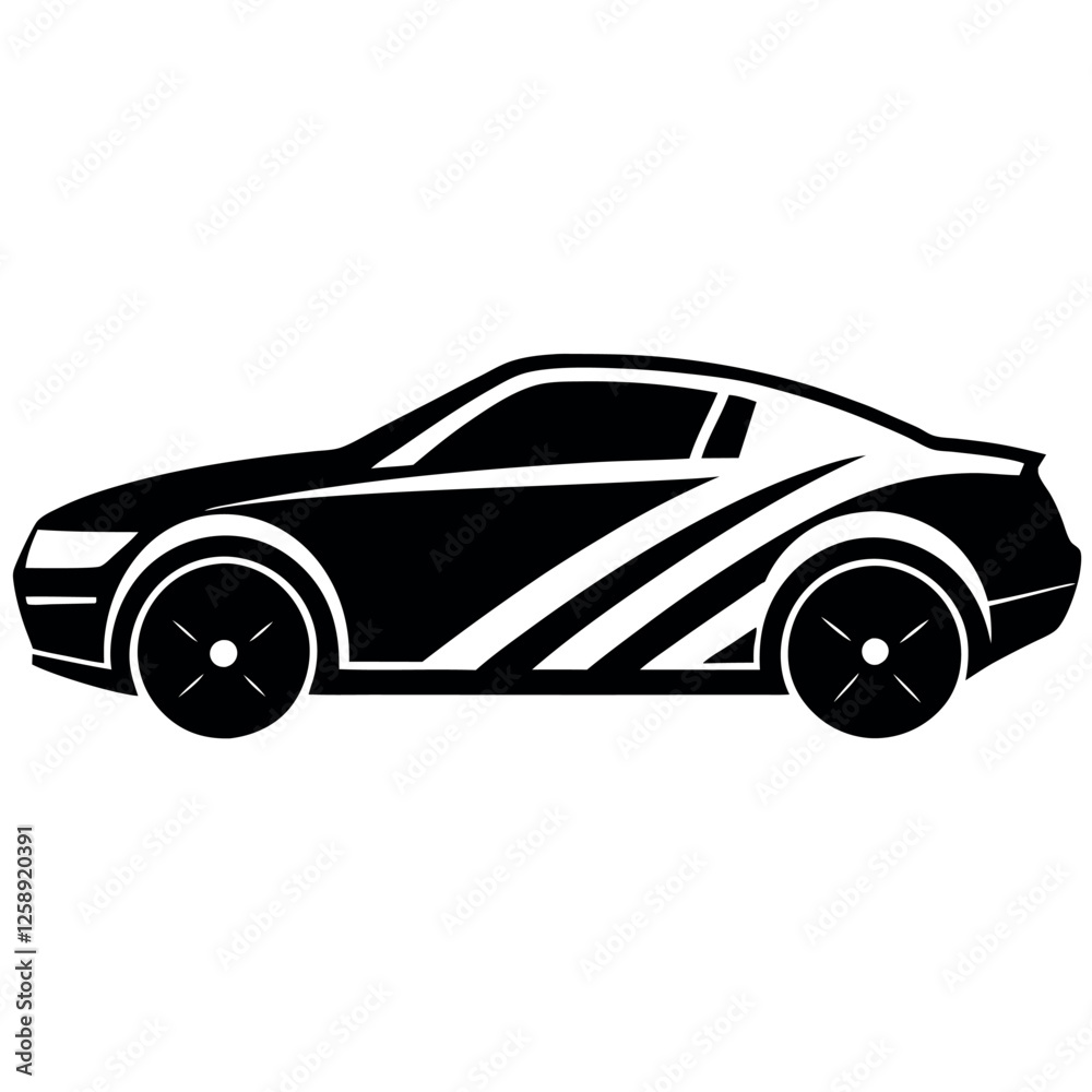 Naklejka premium black sports car