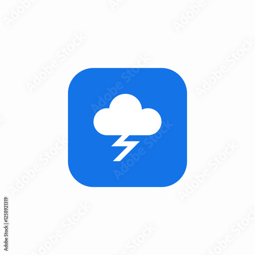 lightning weather icon sign vector