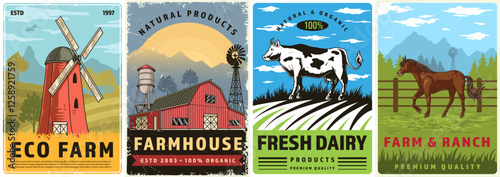 Local eco farm with organic goods