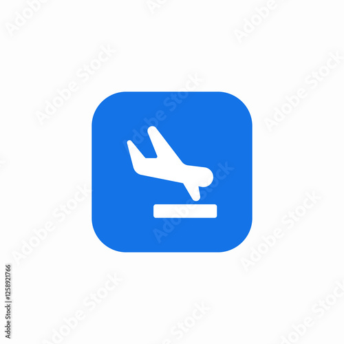 plane arrival icon sign vector