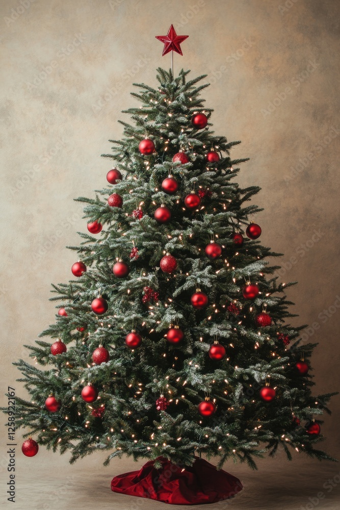 Christmas Tree Decorated with Ornaments Christmas Tree Decorated with Ornaments
