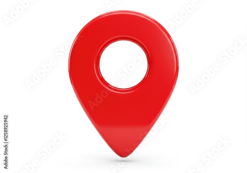 Free Download A bold three-dimensional red location pin with a smooth and glossy surface - GFXLoad