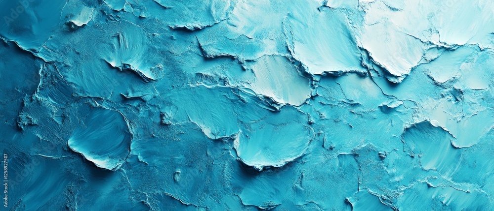 Textured Blue Abstract Surface with Rough Layers