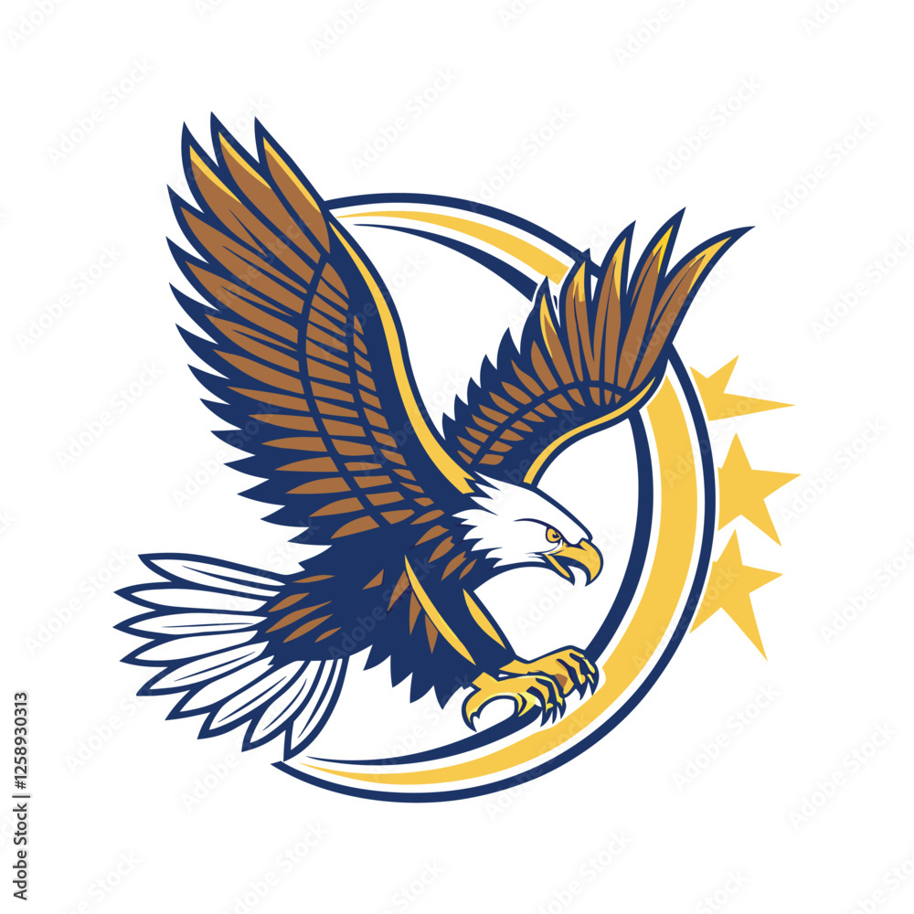 Obraz premium american eagle with wings